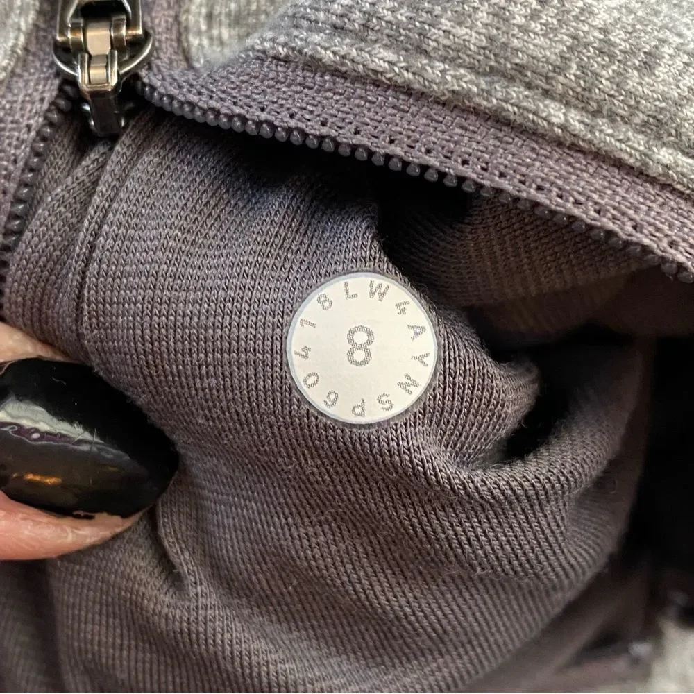 NWOT Lululemon Heathered Slate In Stride Workout Ready Jacket Size 8